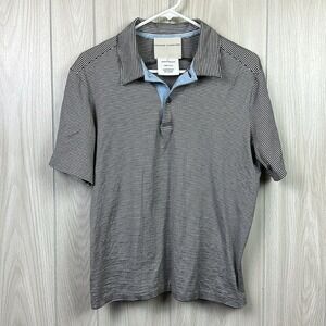 Stephan Schneider Womens Top 6 Polo Short Sleeve Academia Pin Stripe Black White